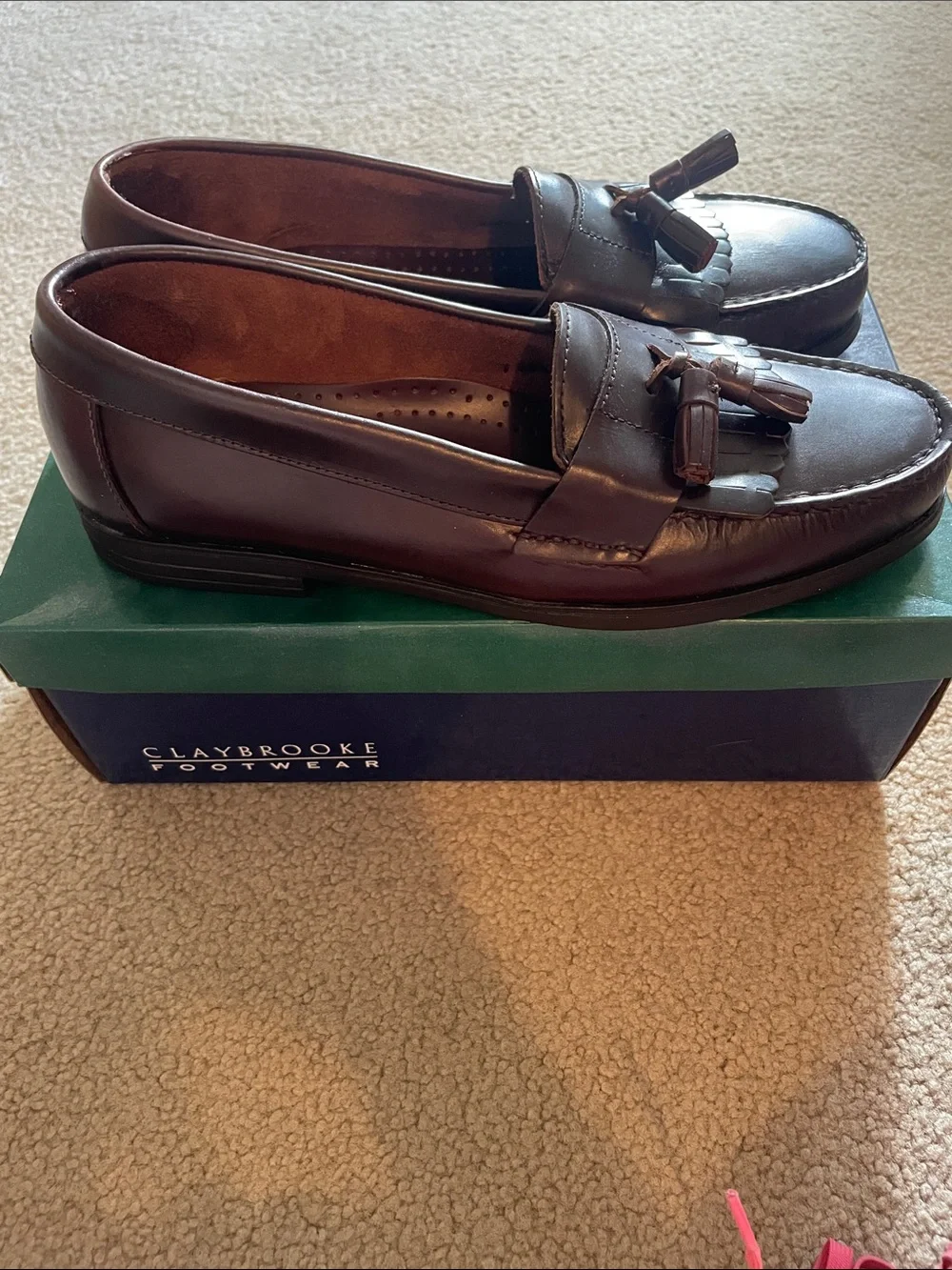 Classic Brown Tassel Leather Loafers - Men